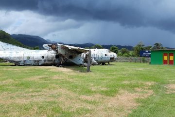 Wrecked plane on Grenada