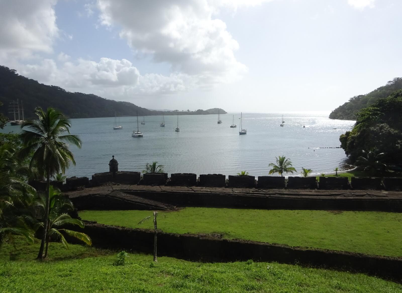 Portobelo anchorage from the Fort