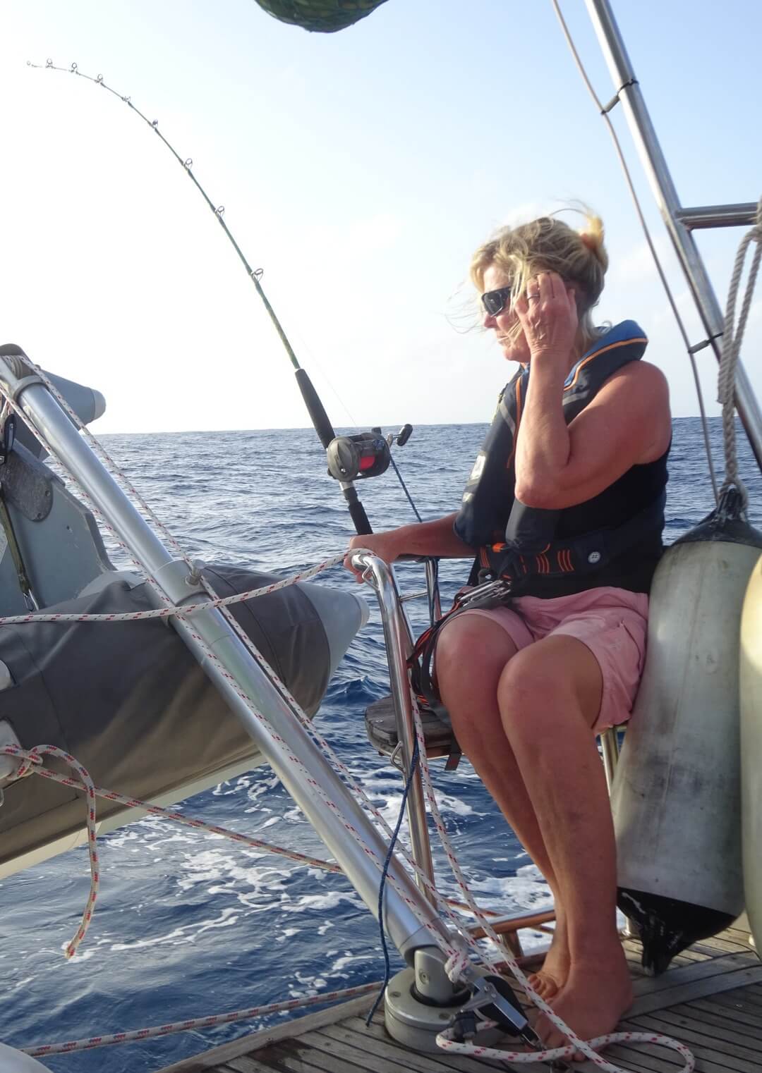 Fish on the line