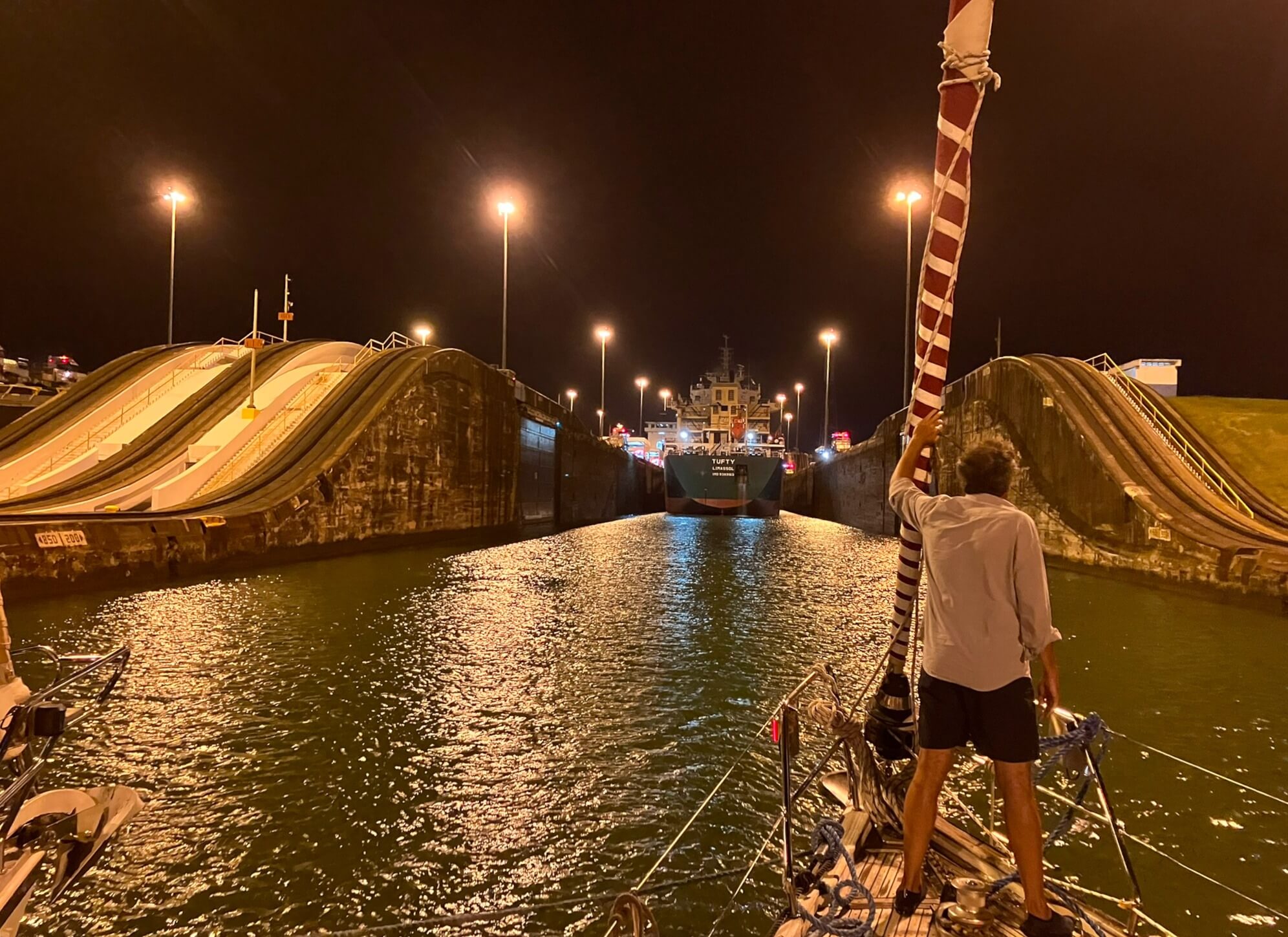 Entering the 1st lock