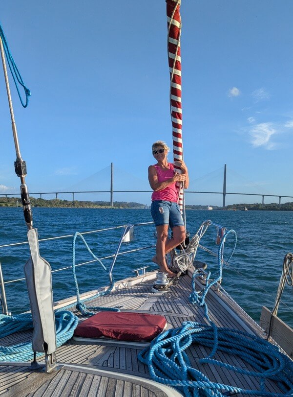 Atlantic bridge in the background