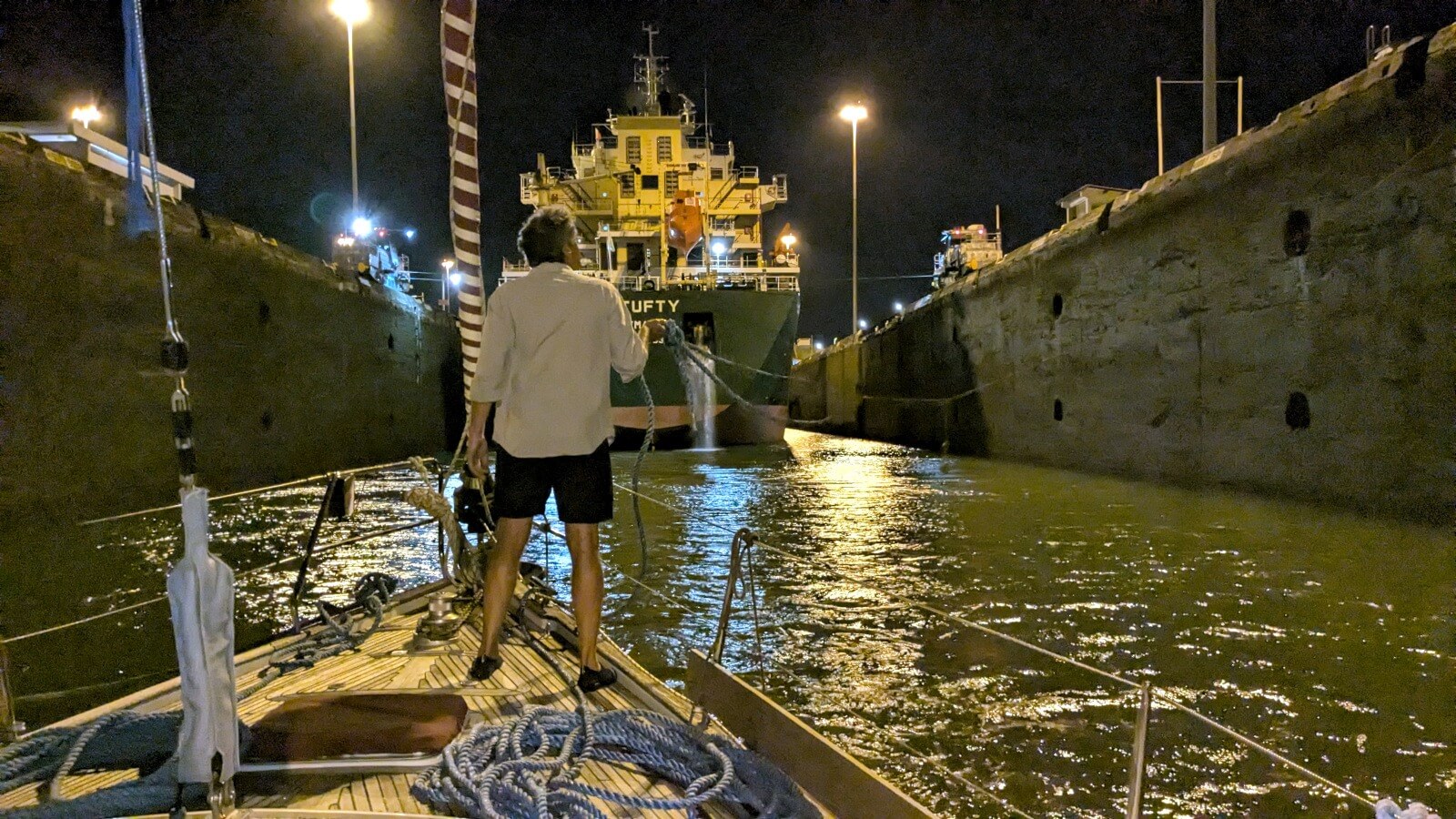Into the first lock
