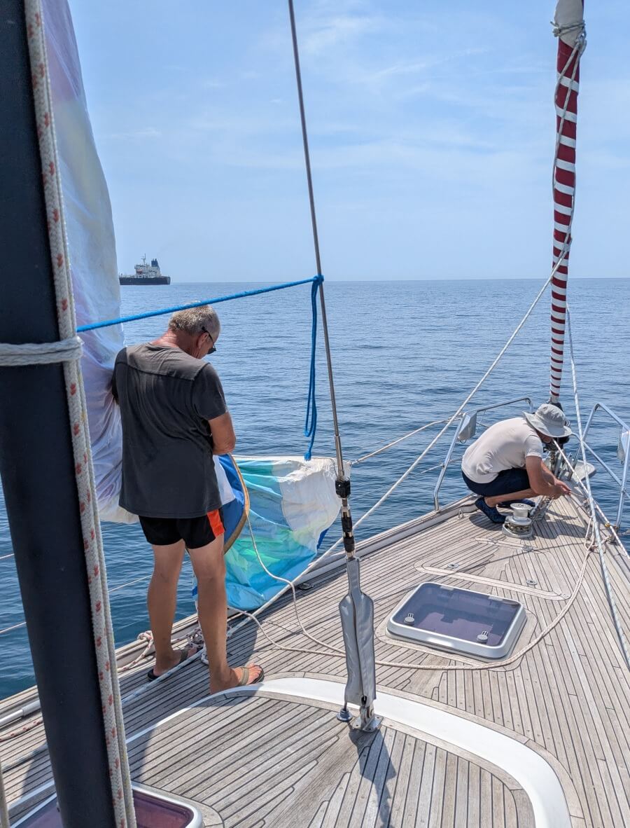 Preparing the chute...